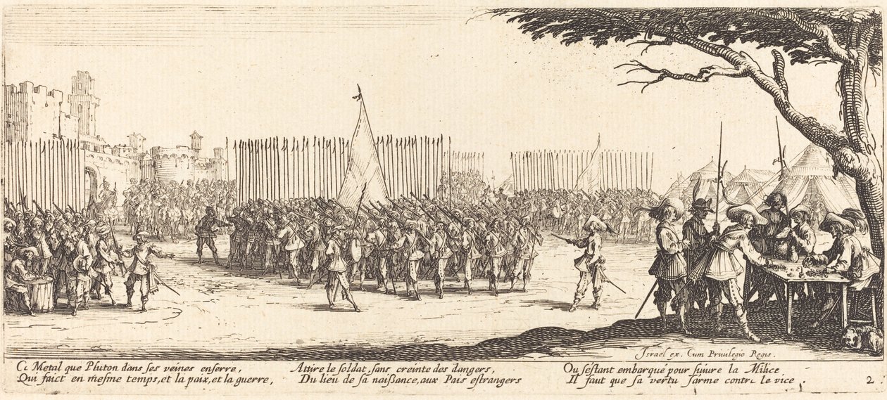 Rekruttering av tropper av Jacques Callot