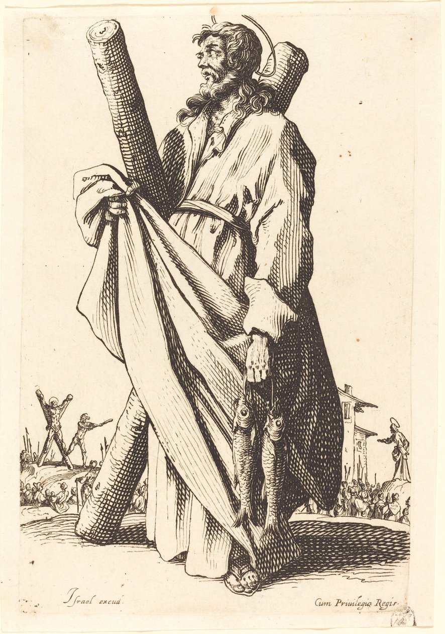 Saint Andrew, utgitt 1631. av Jacques Callot