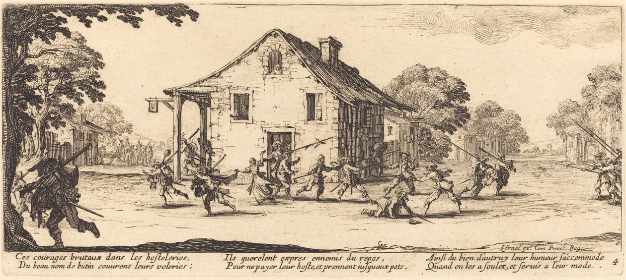 Scene for plyndring av Jacques Callot