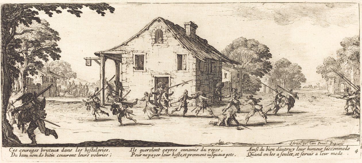 Scene for plyndring av Jacques Callot