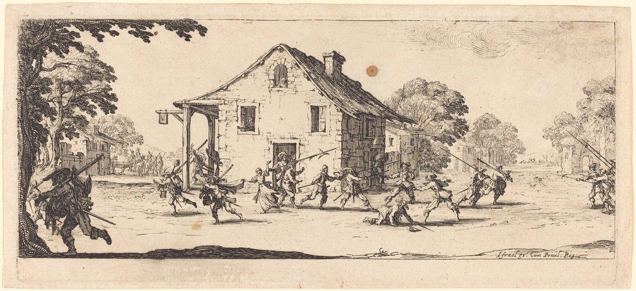 Scene for plyndring av Jacques Callot