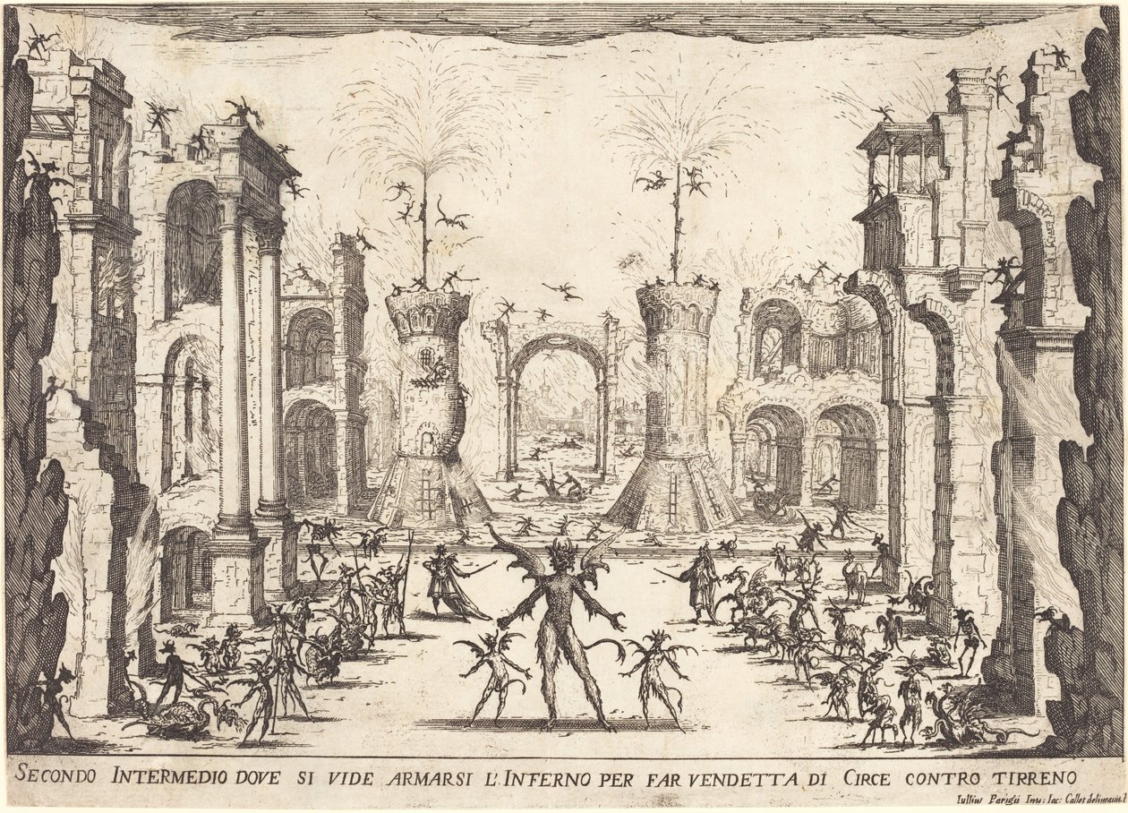 Andre intermezzo, 1617. av Jacques Callot