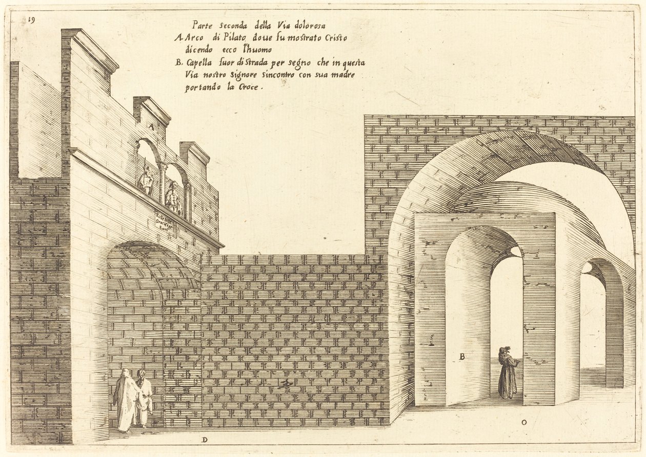 Andre del av Via Dolorosa av Jacques Callot