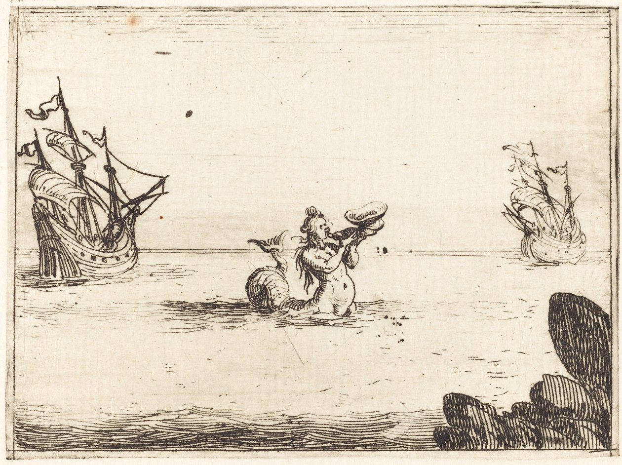Sirene mellom to skip av Jacques Callot