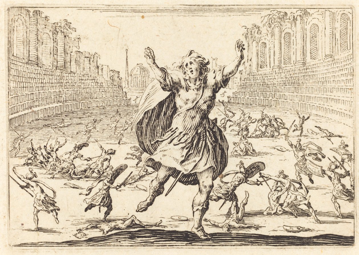 trefning i et romersk sirkus av Jacques Callot