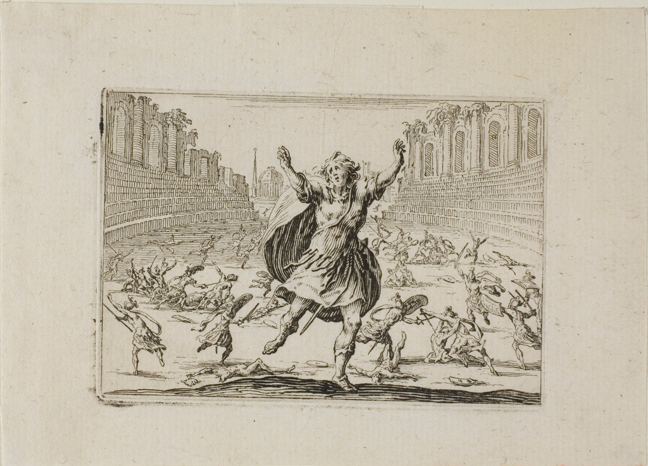 Skirmish in the Circus, fra The Caprices av Jacques Callot