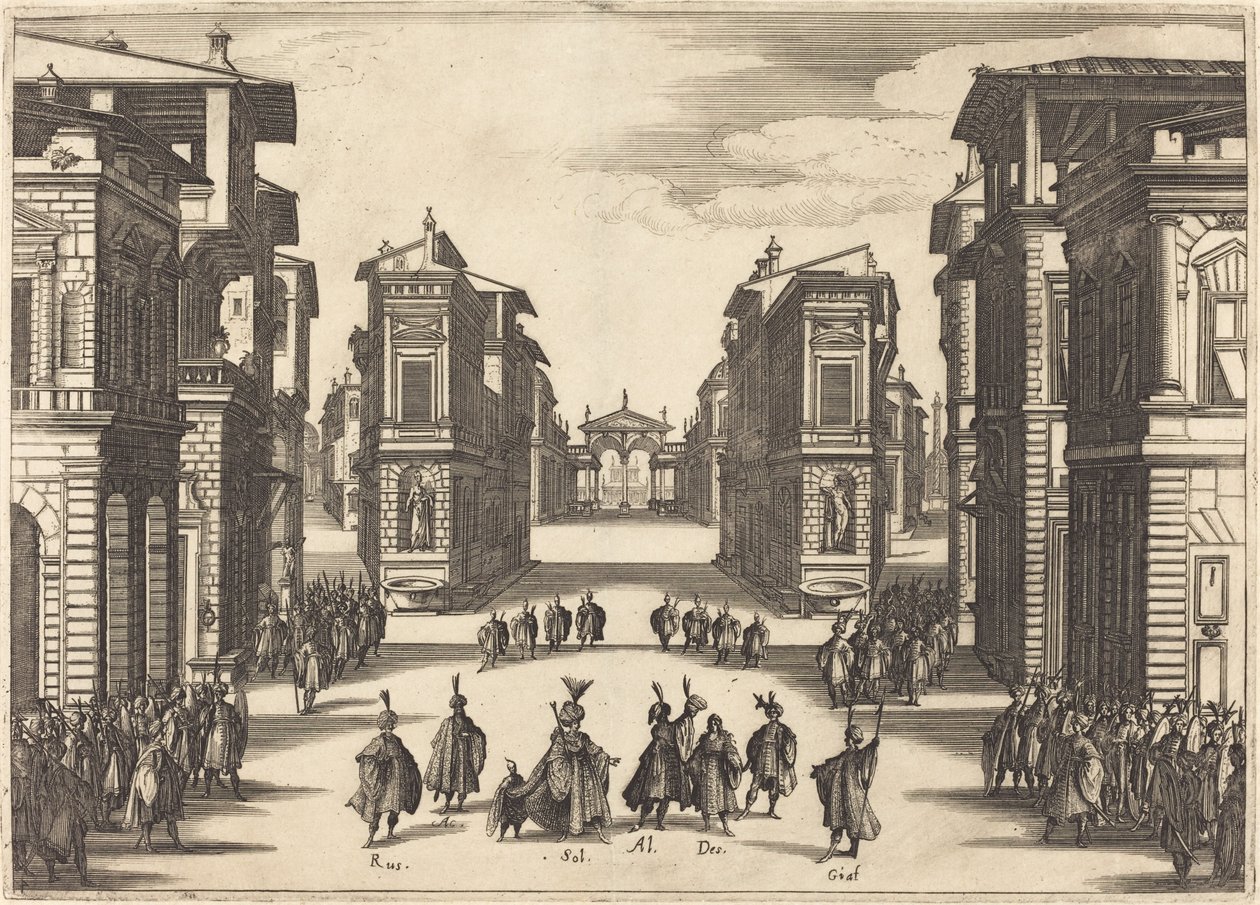 Suleiman, akt IV, 1620. av Jacques Callot