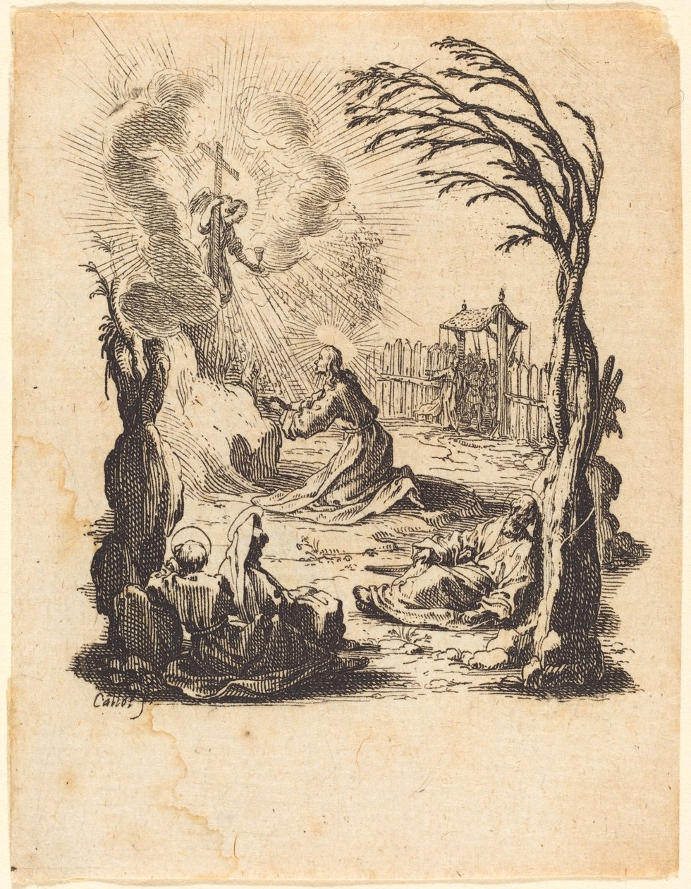 Kvalen i hagen, ca. 16241625. av Jacques Callot