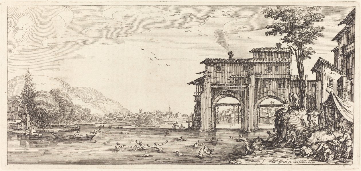 The Baders, sannsynligvis ca. 1630. av Jacques Callot