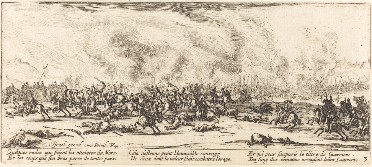 Slaget, ca. 1633. av Jacques Callot