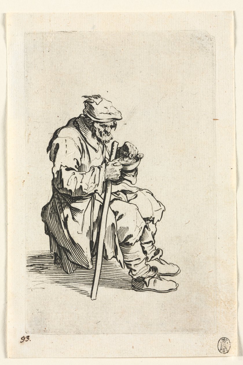Tiggerne: Tiggeren sitter og spiser av Jacques Callot