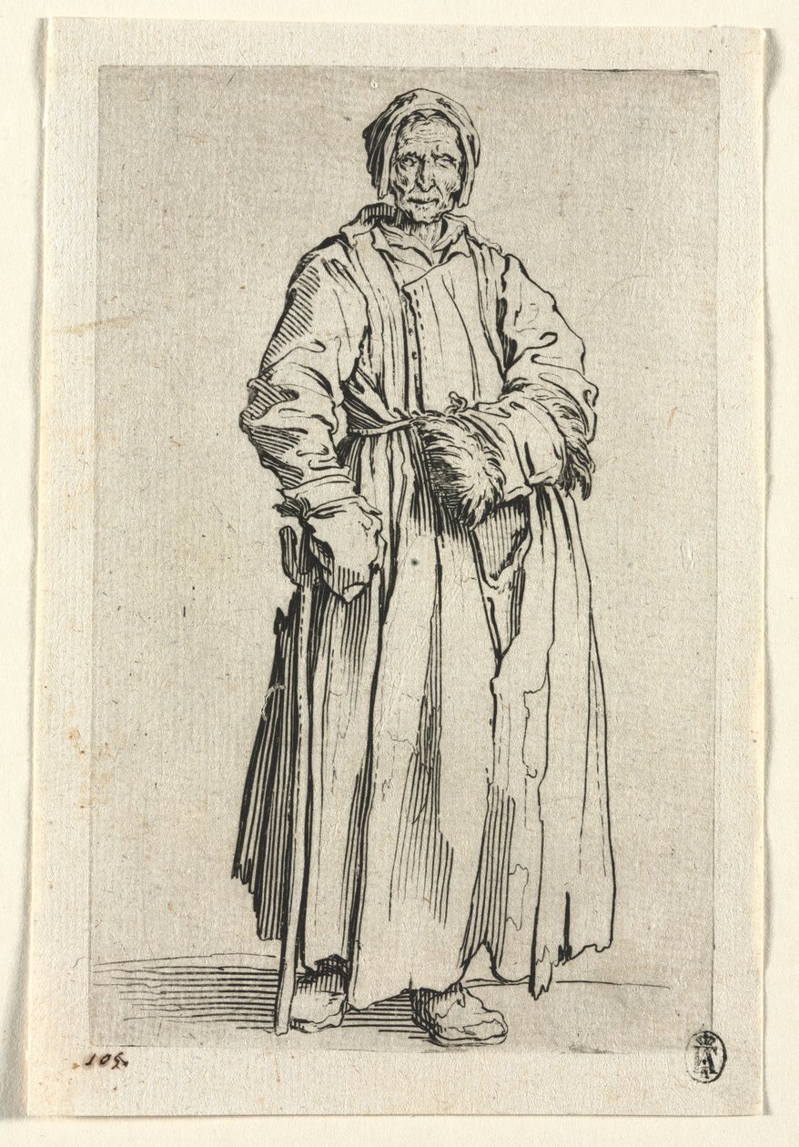 The Beggars: One-Eyed Woman , ca. 1623. av Jacques Callot