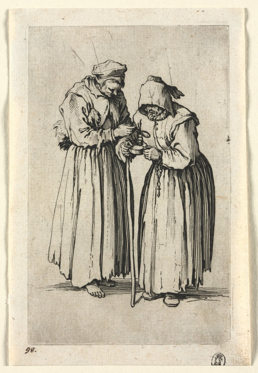 Tiggerne: To tiggerkvinner av Jacques Callot