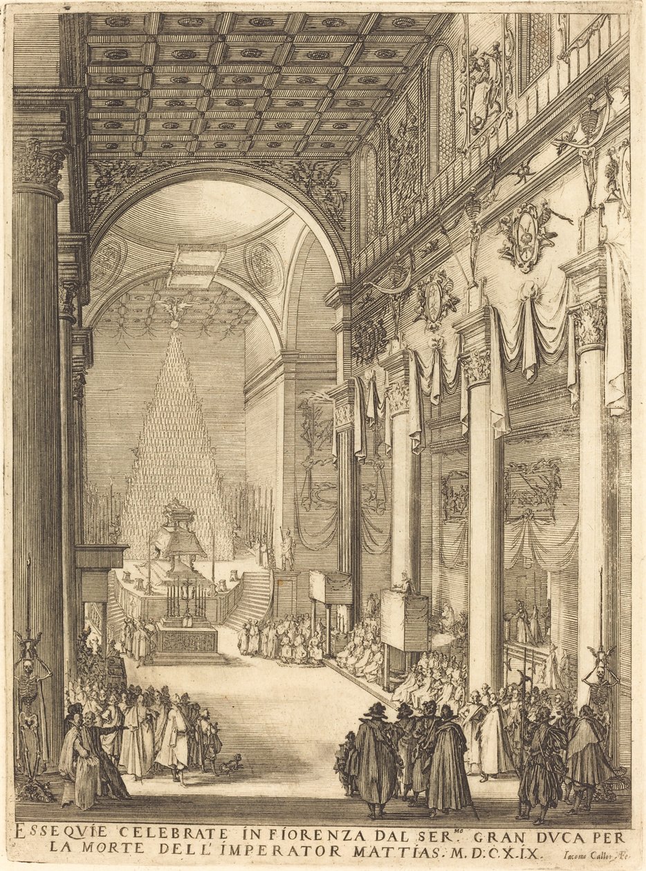 Katafalken til keiser Mathias av Jacques Callot