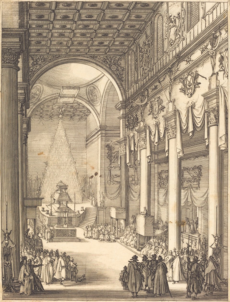 Katafalken til keiser Mathias av Jacques Callot