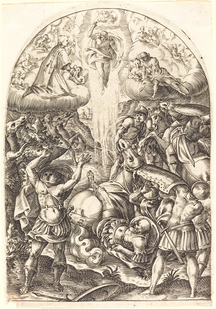 The Conversion of Saint Paul, 16081611. av Jacques Callot