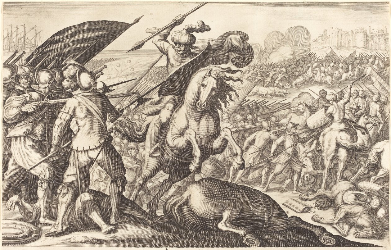 Nederlaget til det tyrkiske kavaleriet av Jacques Callot