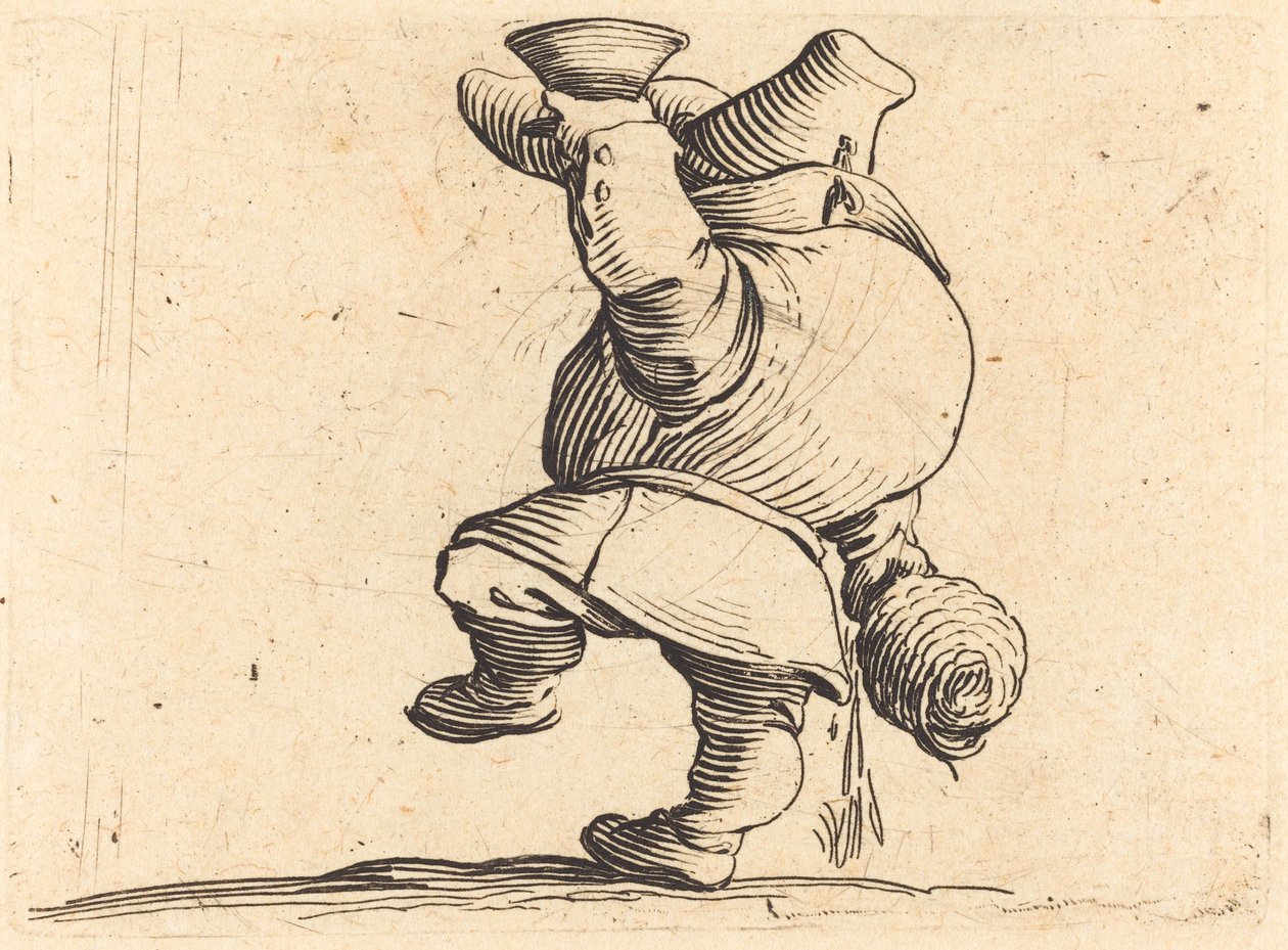 Drikkeren, bakfra av Jacques Callot