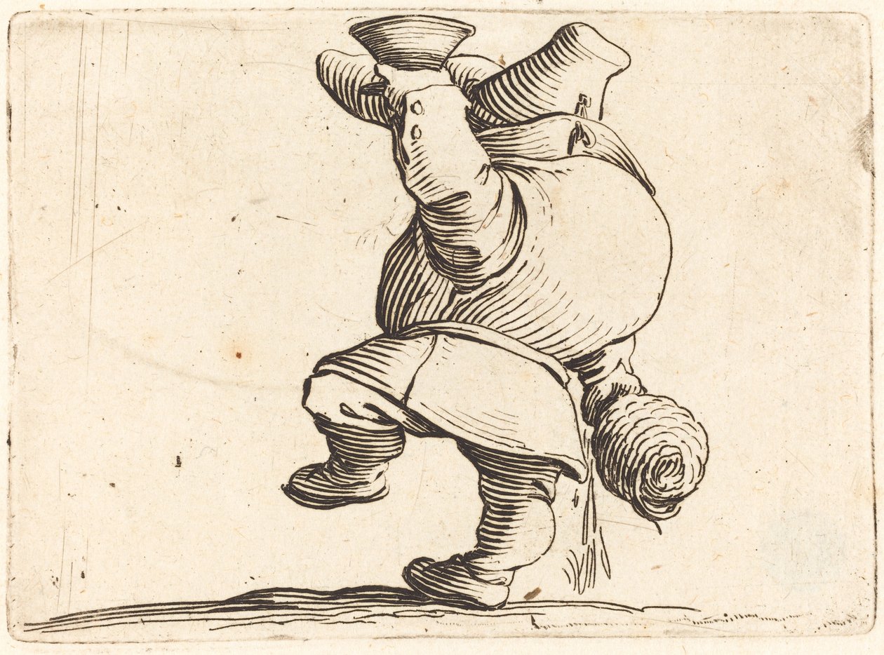 Drikkeren, bakfra av Jacques Callot