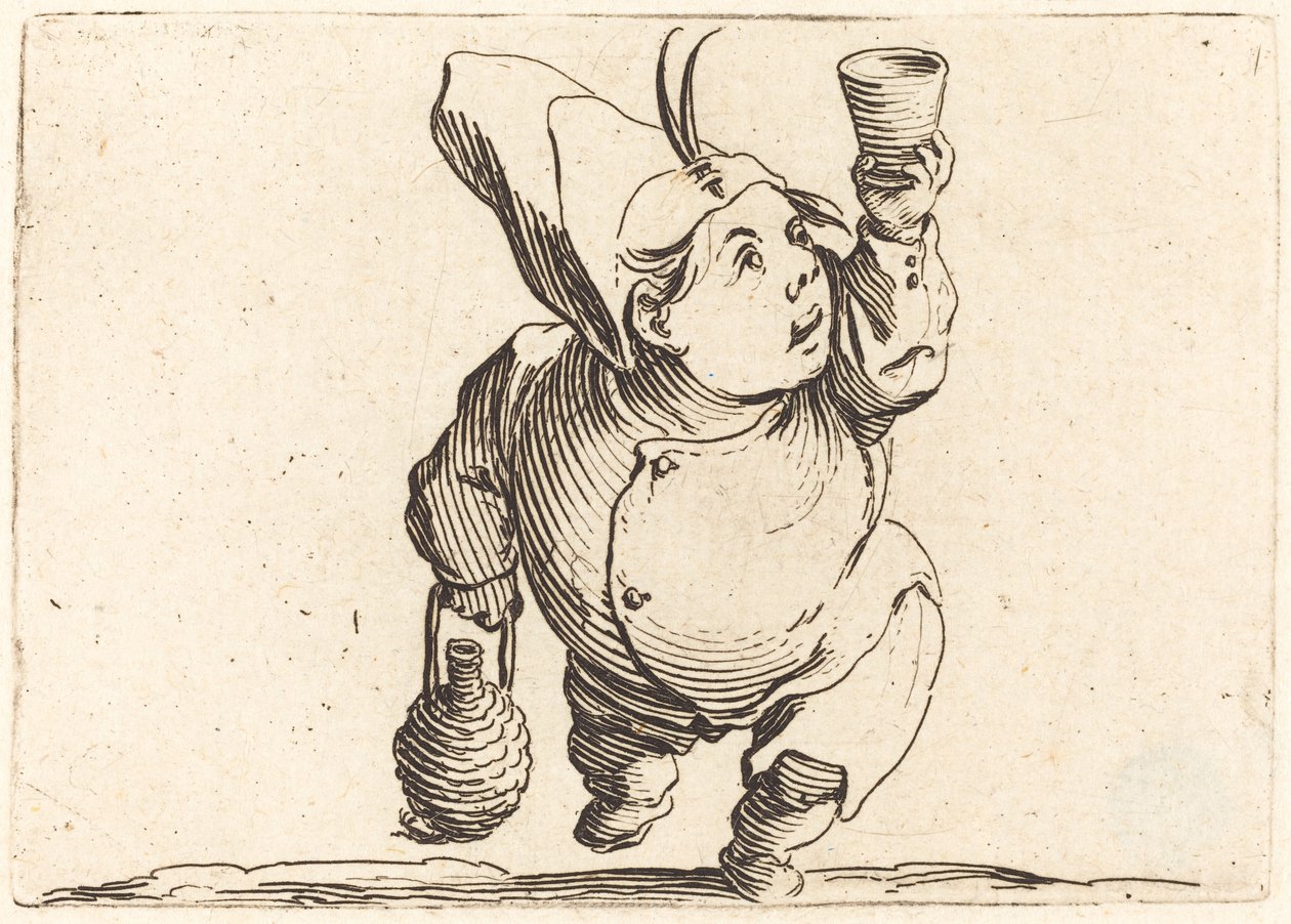 Drikkeren, sett forfra av Jacques Callot