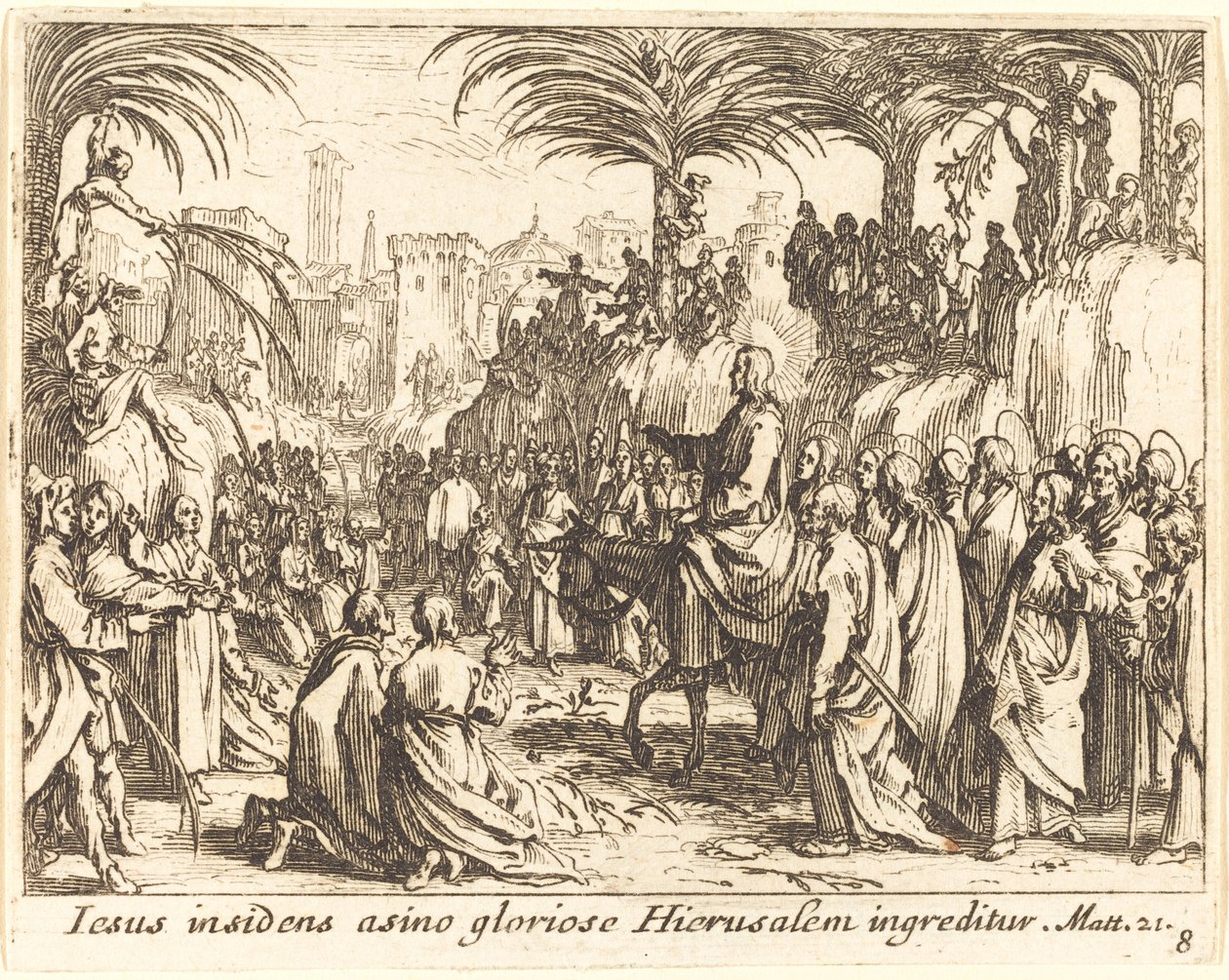 Inntoget i Jerusalem av Jacques Callot