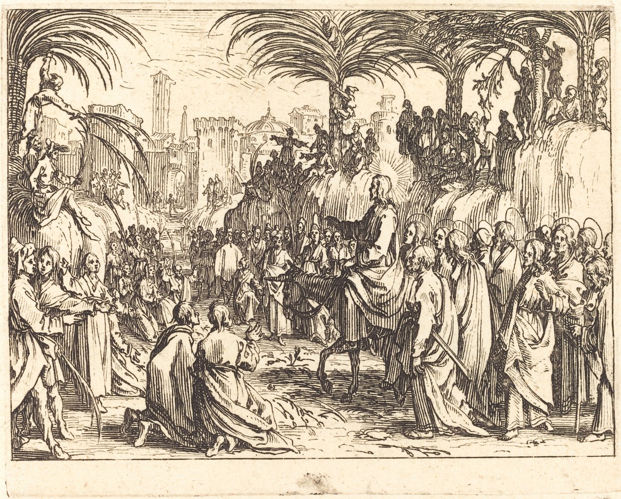 Inntoget i Jerusalem av Jacques Callot