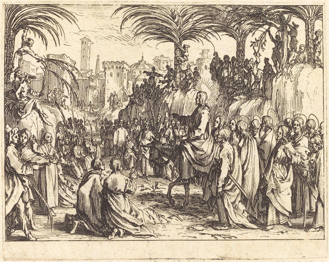Inntoget i Jerusalem av Jacques Callot