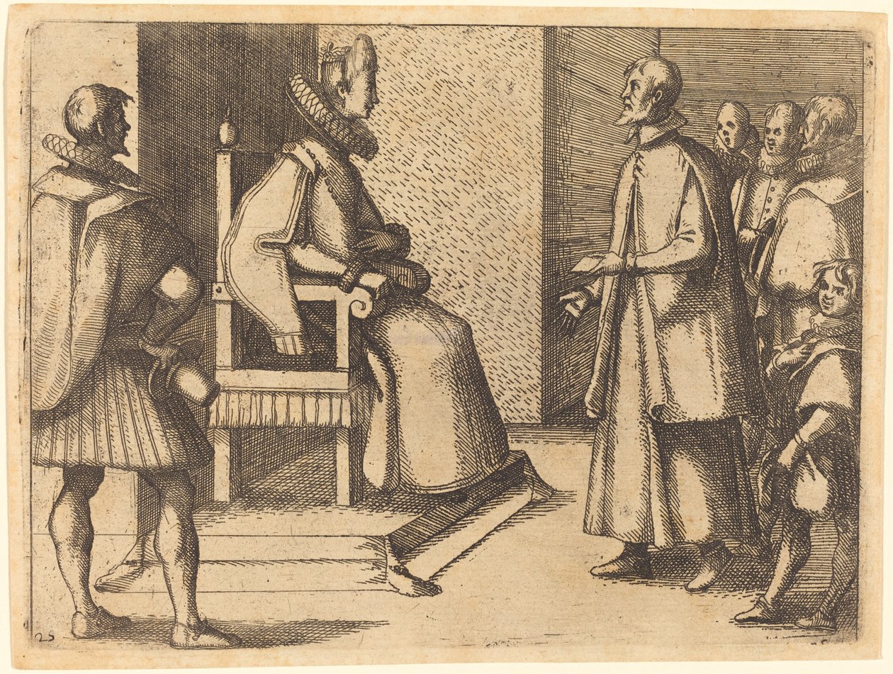 Toscanas utsending takker dronningen av Jacques Callot