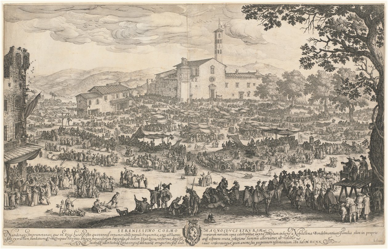 Messen på Impruneta av Jacques Callot
