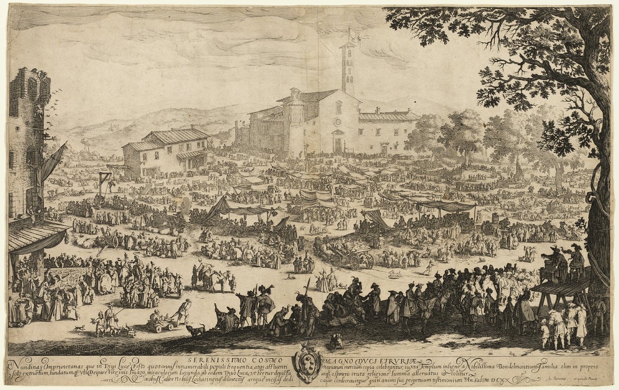 Messen på Impruneta av Jacques Callot