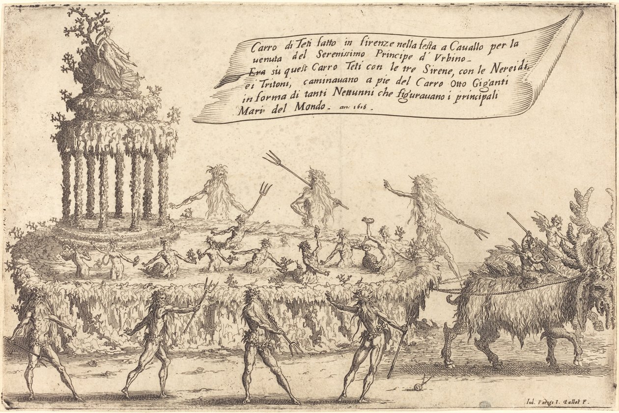 Thetis Float, 1616. av Jacques Callot