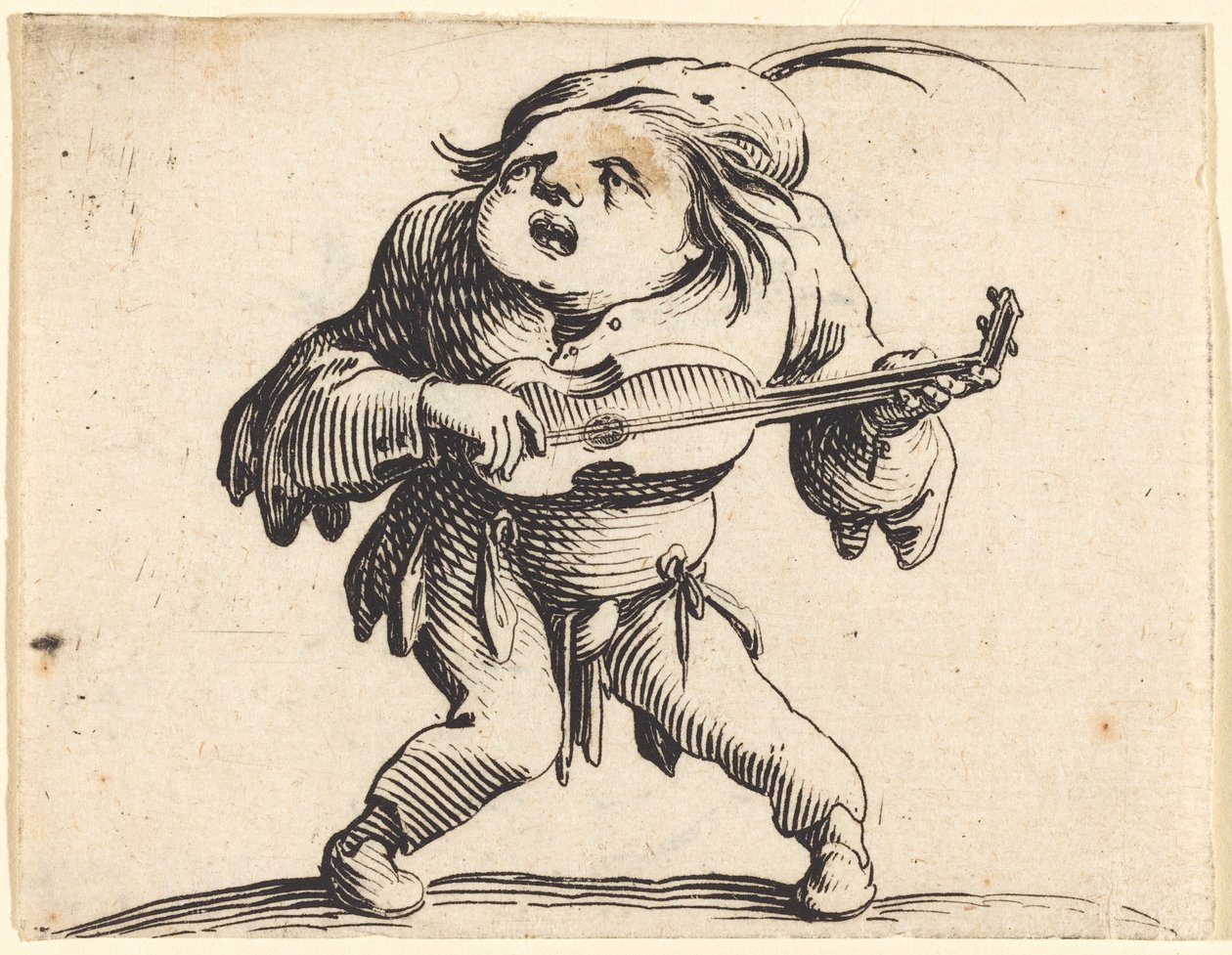 Gitarspilleren av Jacques Callot