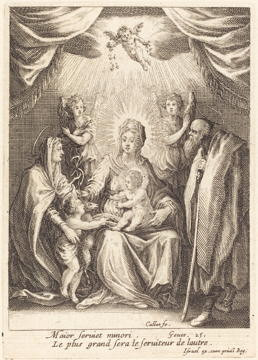 Hyllestene til spedbarnet Saint John av Jacques Callot