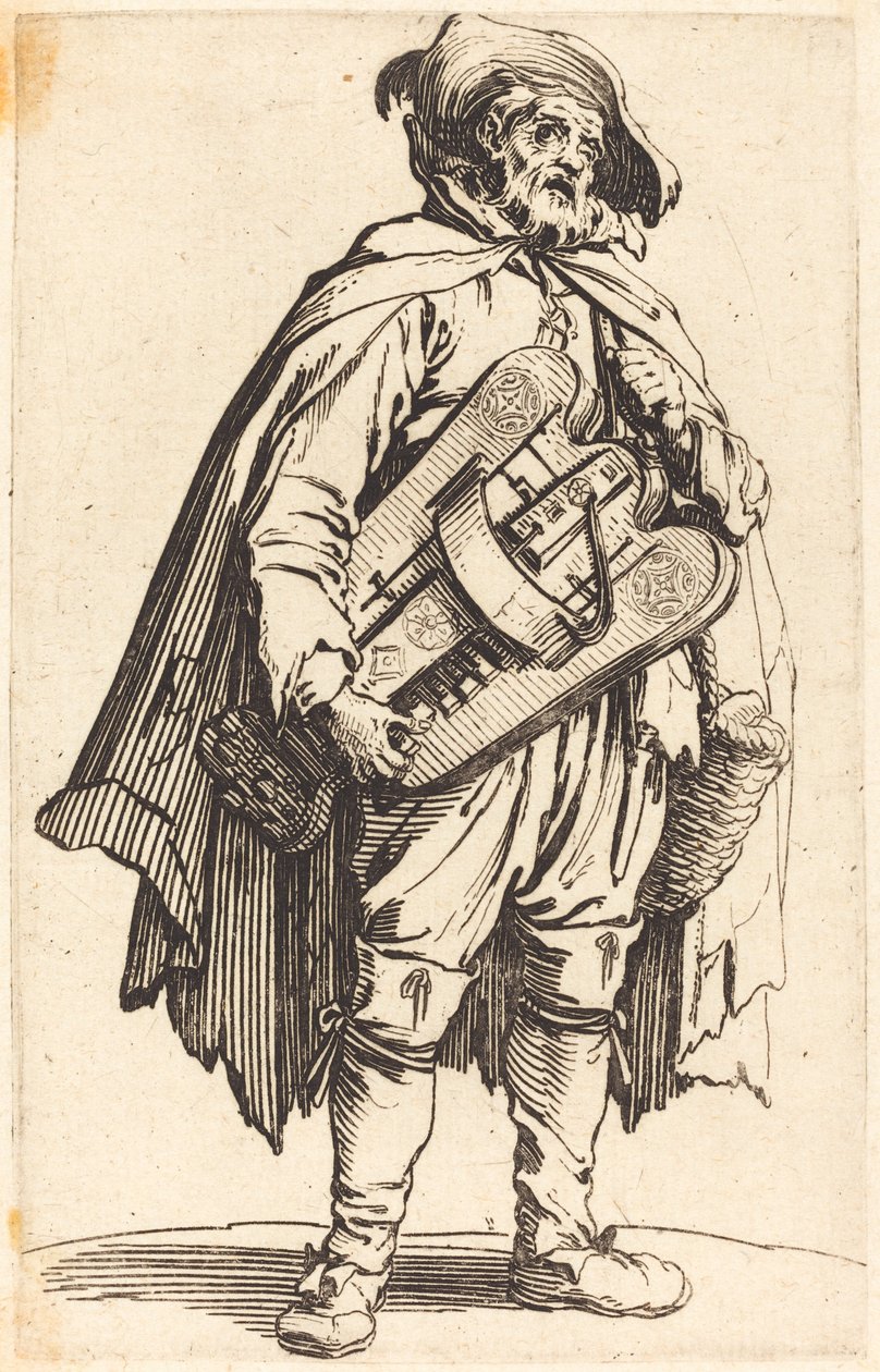 Hurdy-Gurdy-spilleren av Jacques Callot