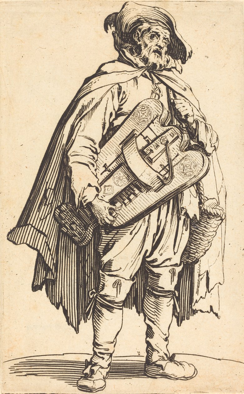 Hurdy-Gurdy-spilleren av Jacques Callot