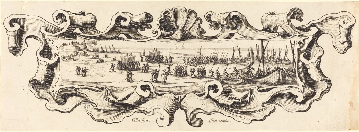 Landingen av troppene av Jacques Callot