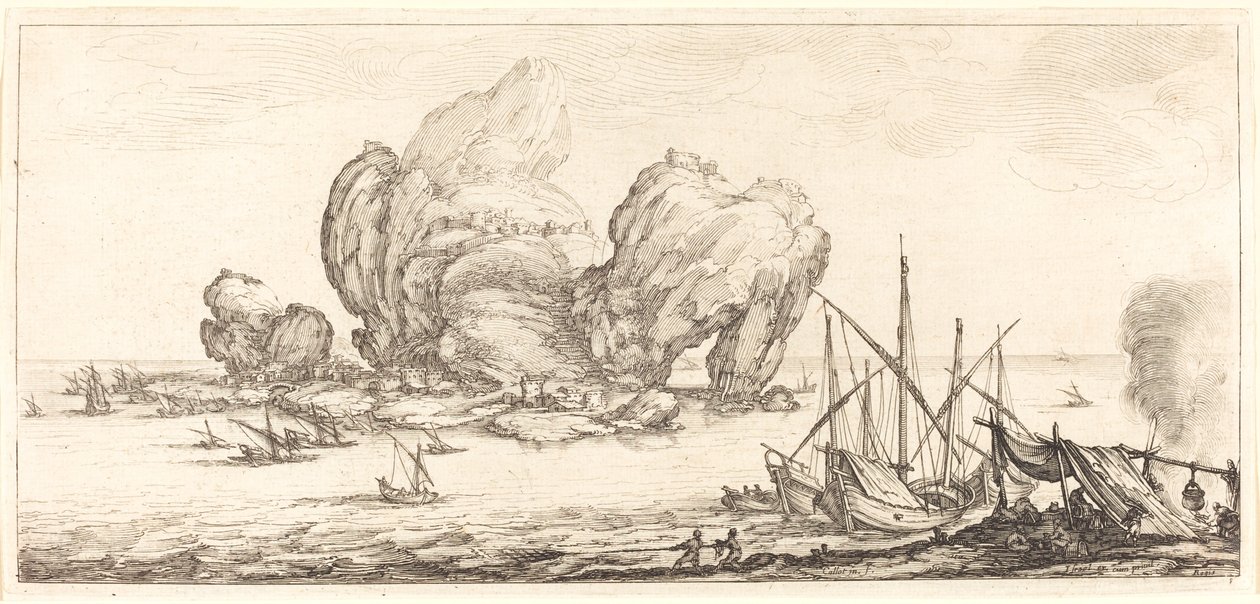 Den store steinen, sannsynligvis ca. 1630. av Jacques Callot