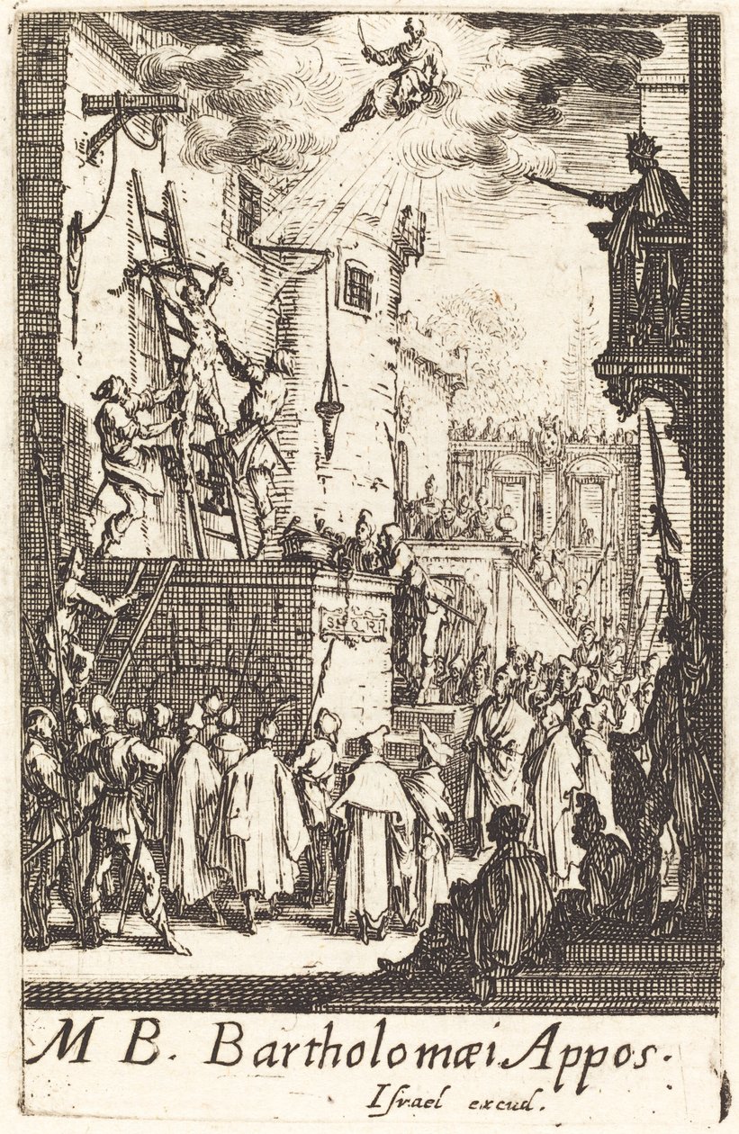 Martyrdommen til Saint Bartholomew, ca. 16341635. av Jacques Callot