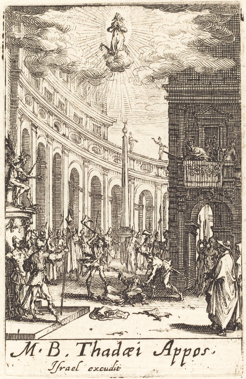 Martyrdommen til Saint Thaddeus av Jacques Callot