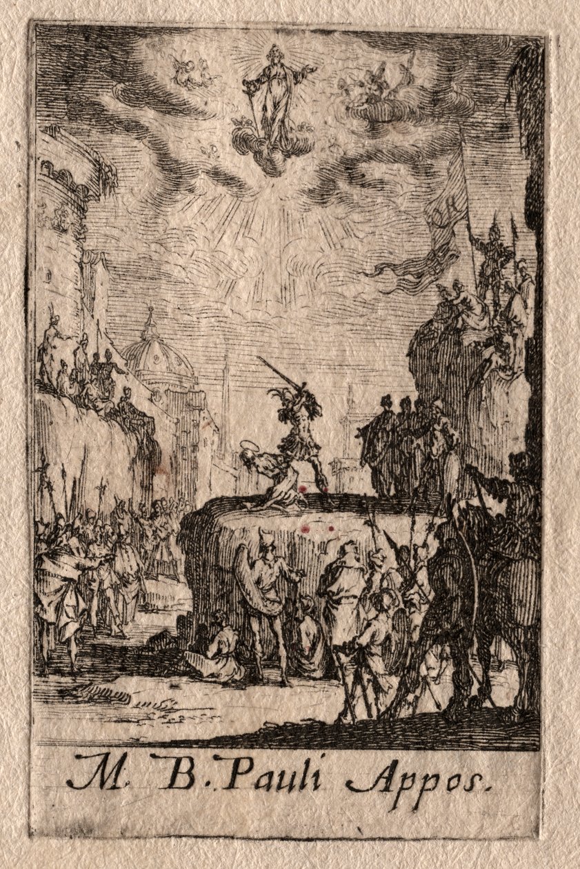 Apostlenes martyrium: St. Paul av Jacques Callot