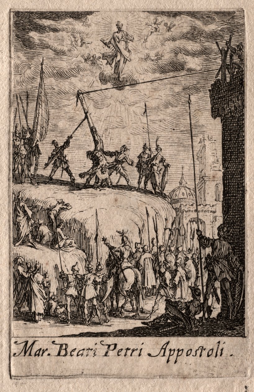 Apostlenes martyrium: St. Peter av Jacques Callot