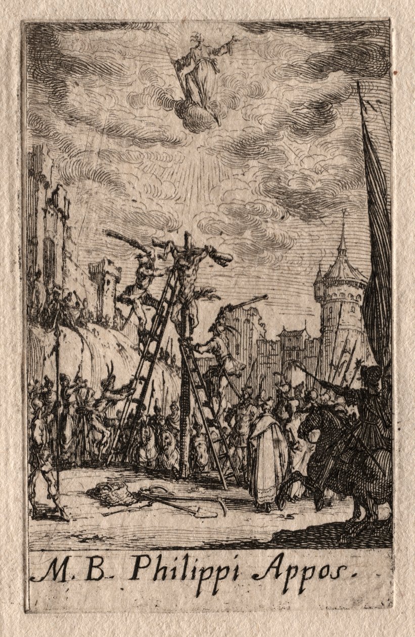 Apostlenes martyrium: St. Filip av Jacques Callot