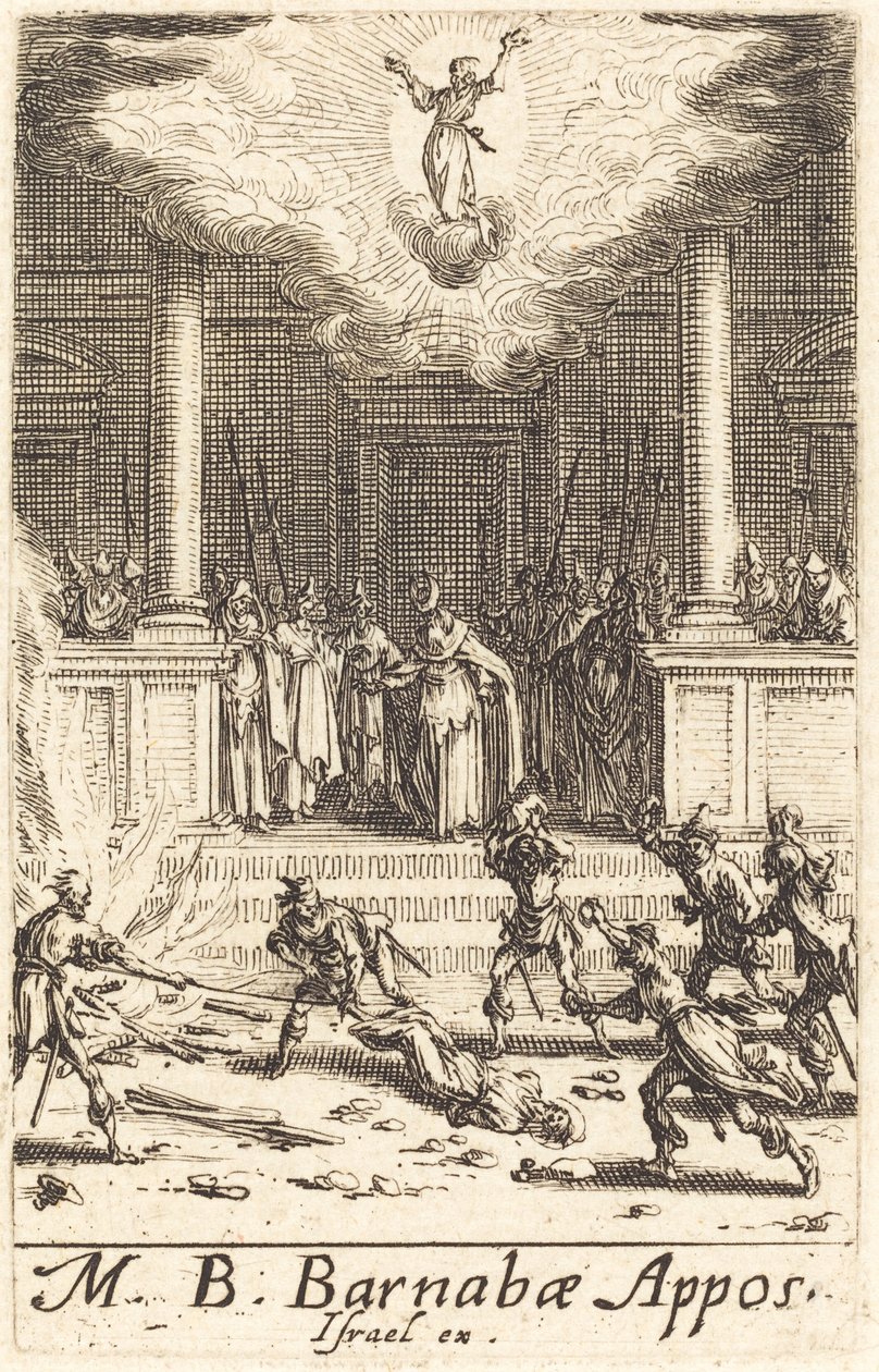 Martyrdommene til Saint Barnabas av Jacques Callot