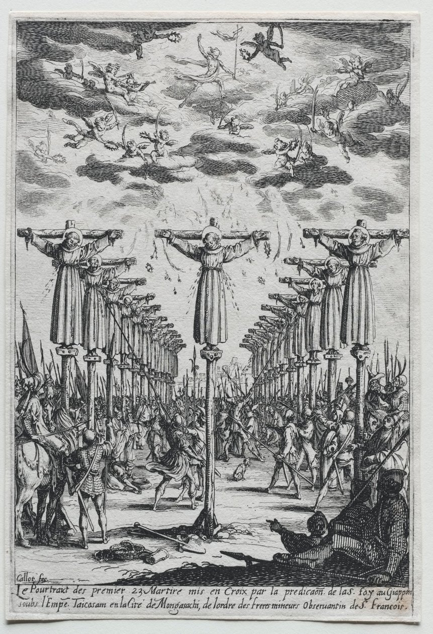 The Martyrs of Japan, 1600-tallet. av Jacques Callot