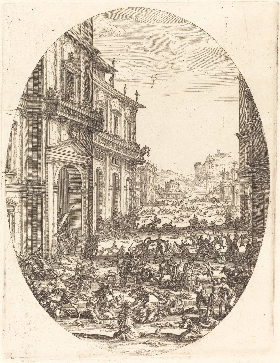 Massakren på de uskyldige, ca. 16181620. av Jacques Callot