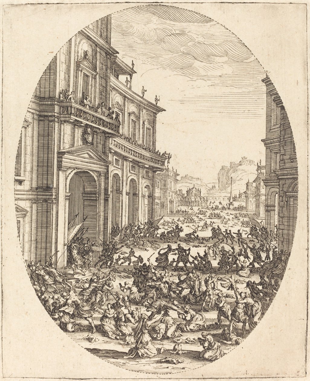 Massakren på de uskyldige, ca. 1622. av Jacques Callot