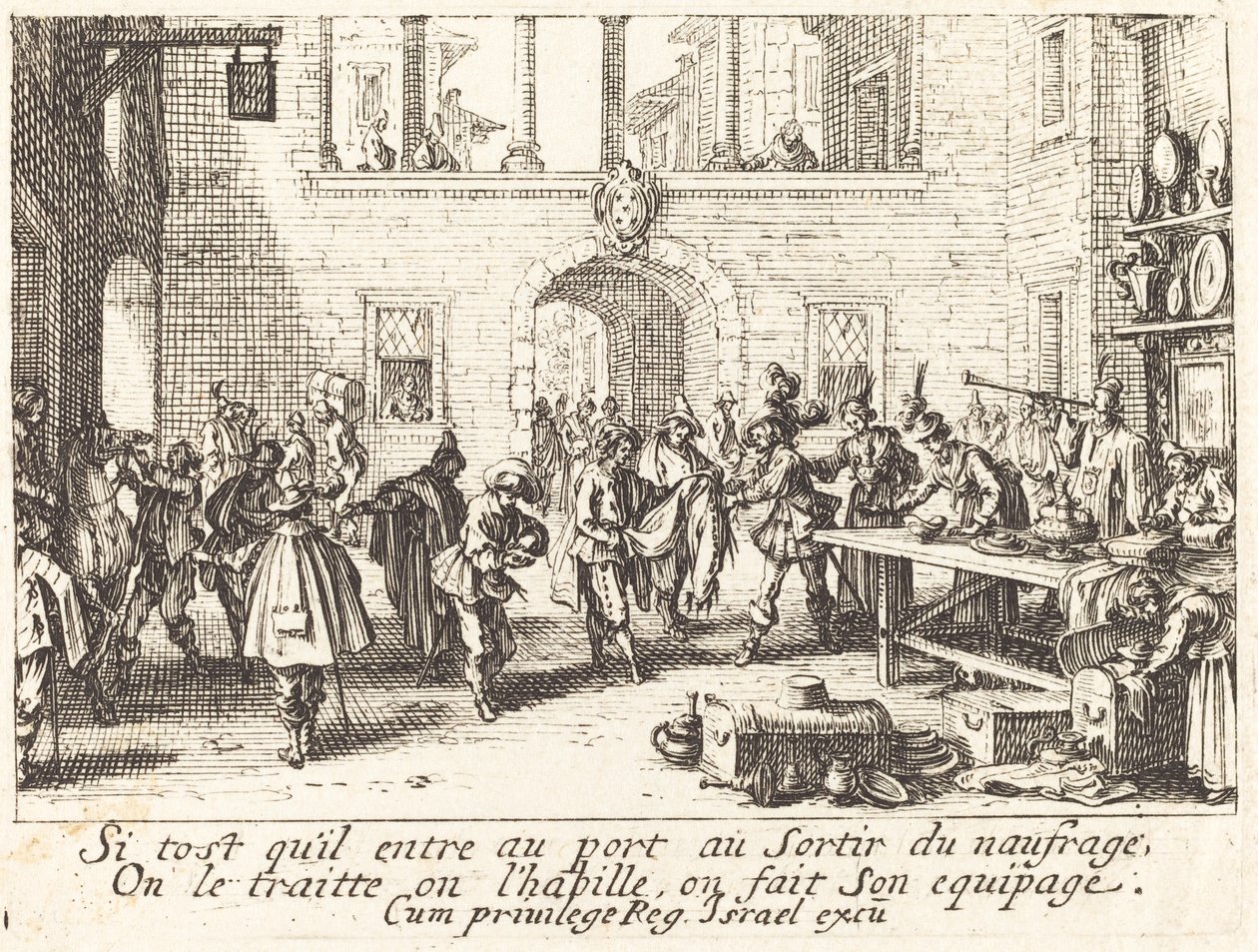 Foreldrene gir gaver, 1635. av Jacques Callot