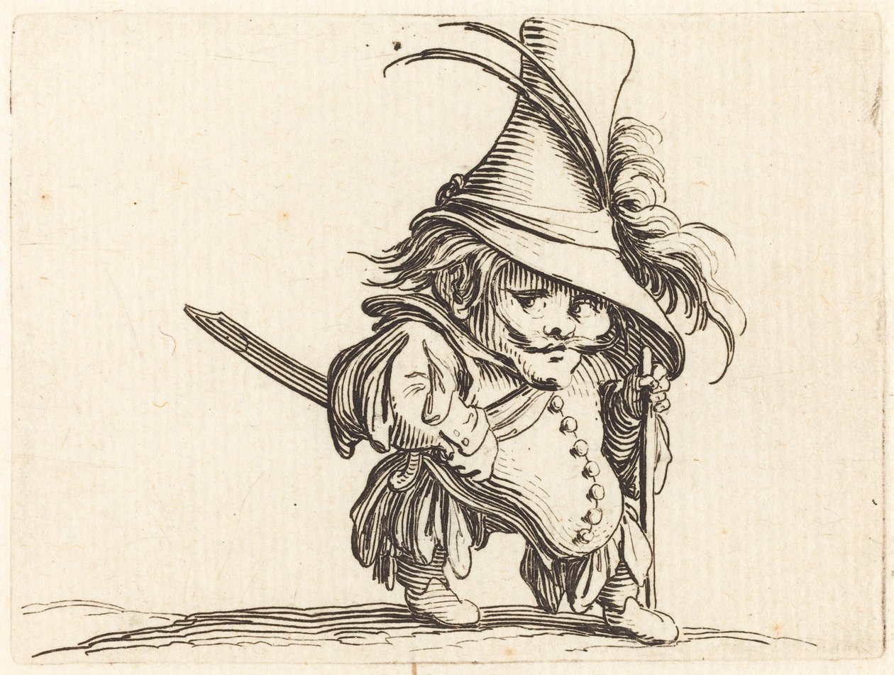 The Potbellied Mann med den høye hatten av Jacques Callot