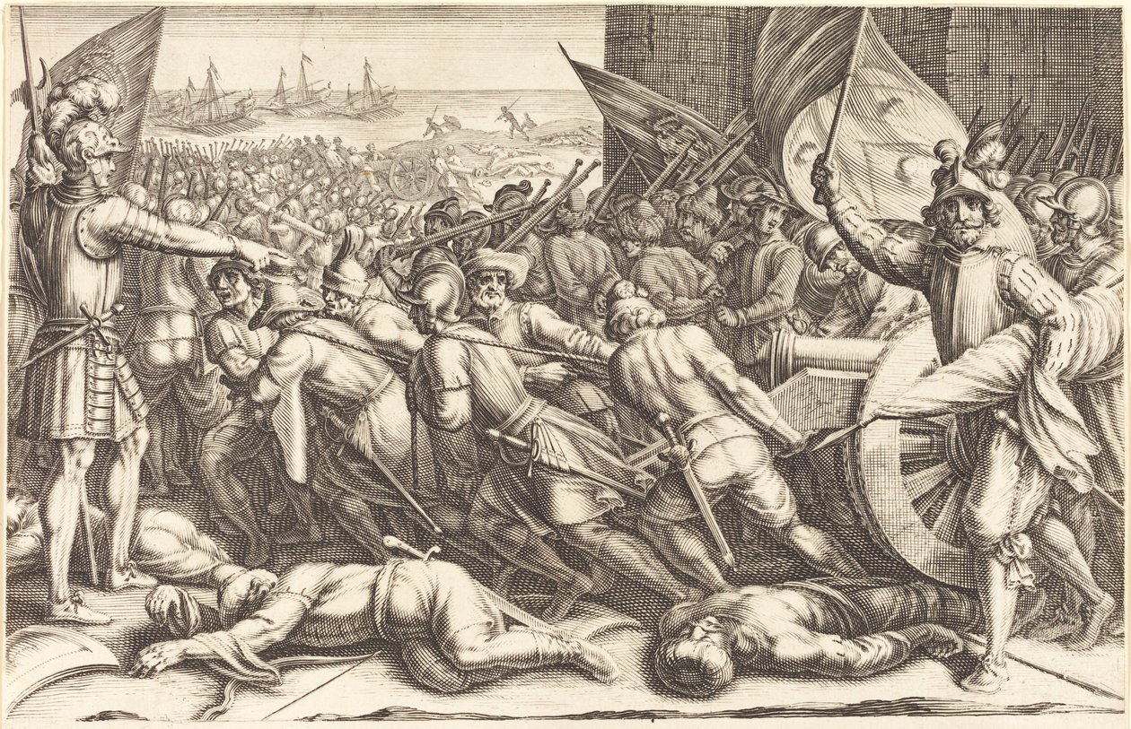 Ombordstigningen av troppene av Jacques Callot