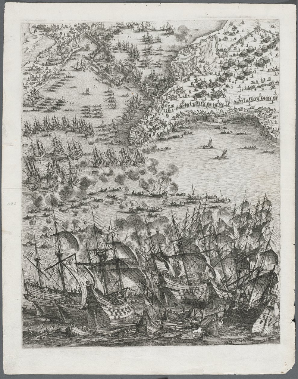 The Siege of La Rochelle: Plate 11 av Jacques Callot
